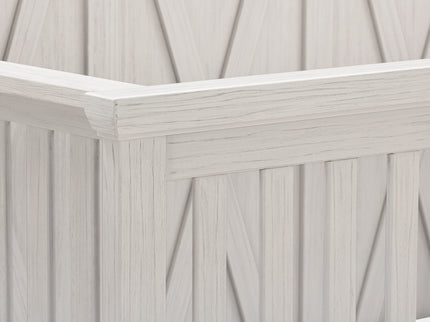 B14501WDF,Monogram by Namesake,Emory Farmhouse 4-in-1 Convertible Crib in White Driftwood