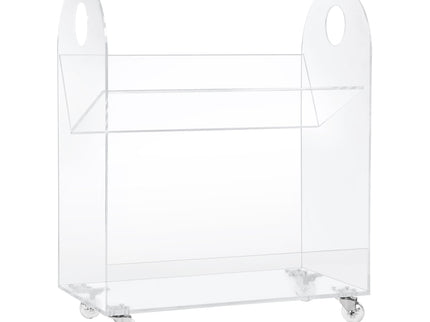M15614K,Babyletto,Presto Acrylic Bookcase and Cart in Acrylic