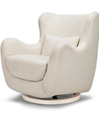 Ivory Boucle with Ivory Wood Base