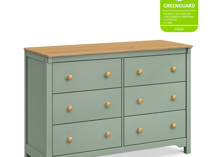 M27226LSHY,DaVinci,Shea 6-Drawer Dresser in Light Sage and Honey