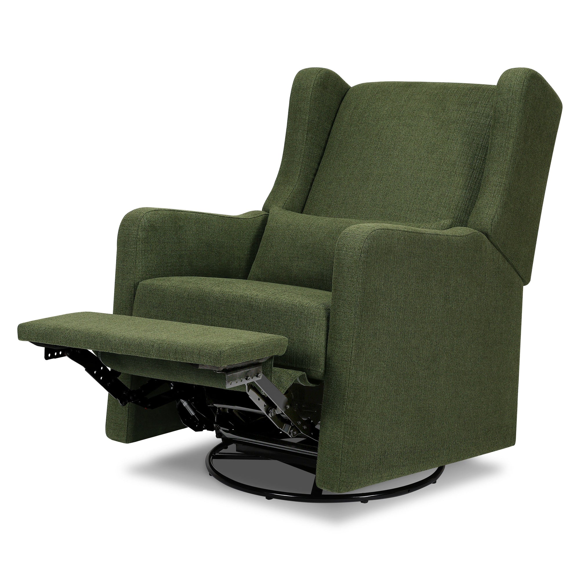 F19587PFGL,Carter's,Arlo Recliner and Swivel Glider in Performance Forest Green Linen