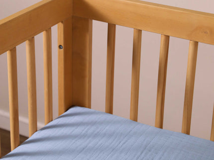 T29635DP,Babyletto,Dewdrop Muslin Crib Sheet in GOTS Certified Organic Cotton