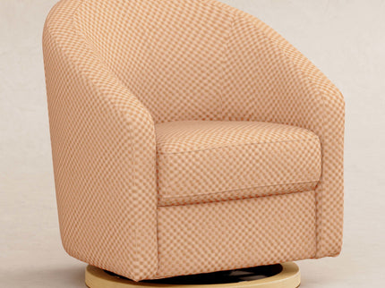 M5887CVCL,Babyletto,Madison Swivel Glider in Canyon Velvet Checker w/ Light Wood Base