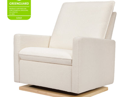 M20984CSHLB,Babyletto,Cali Pillowback Chair and a Half Glider in Chantilly Fleece w/ Light Wood Base