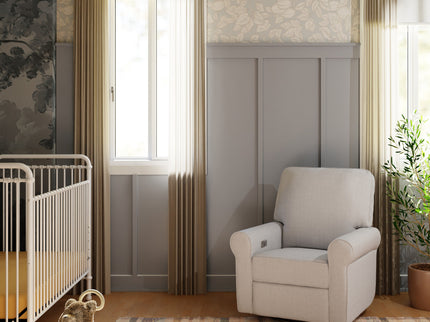 B17787PGET,Monogram by Namesake,Monroe Pillowback Power Recliner in Performance Grey Eco-Twill