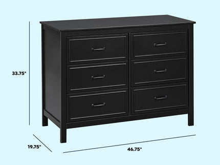 M12826E,DaVinci,Charlie 6-Drawer Double Dresser in Ebony
