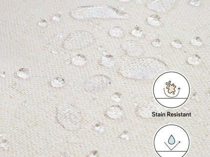 M26385PCMEWLB,Babyletto,Kiwi Gliding Ottoman in Performance Cream Eco-Weave w/ Light Wood Base