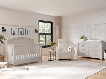 B26401WDF,Monogram by Namesake,Hemsted 4-in-1 Convertible Crib in White Driftwood