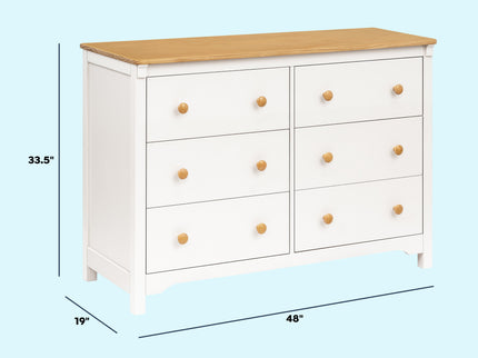 M27226RWHY,DaVinci,Shea 6-Drawer Dresser in Warm White and Honey