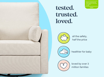 F24687PCM,Carter's,Ethan Swivel Recliner in Performance Cream Linen