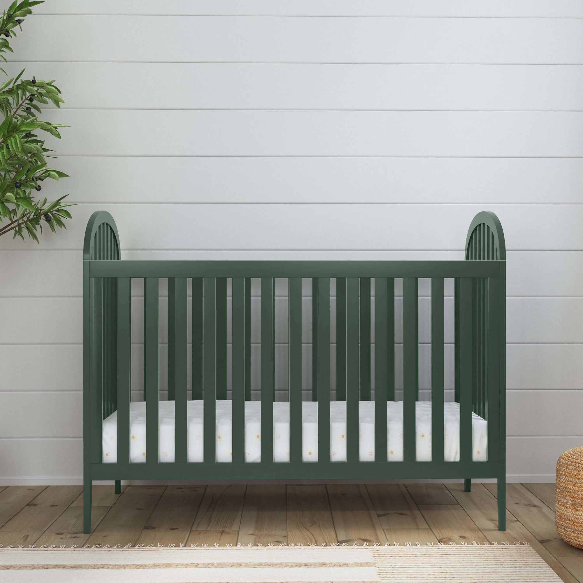 M23901FRGR,DaVinci,Beau 3-in-1 Convertible Crib in Forest Green
