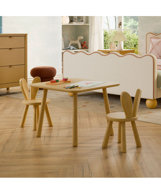 M32110LTW,Babyletto Kids,Hoppy Play Table & Chair Set in Light Wood