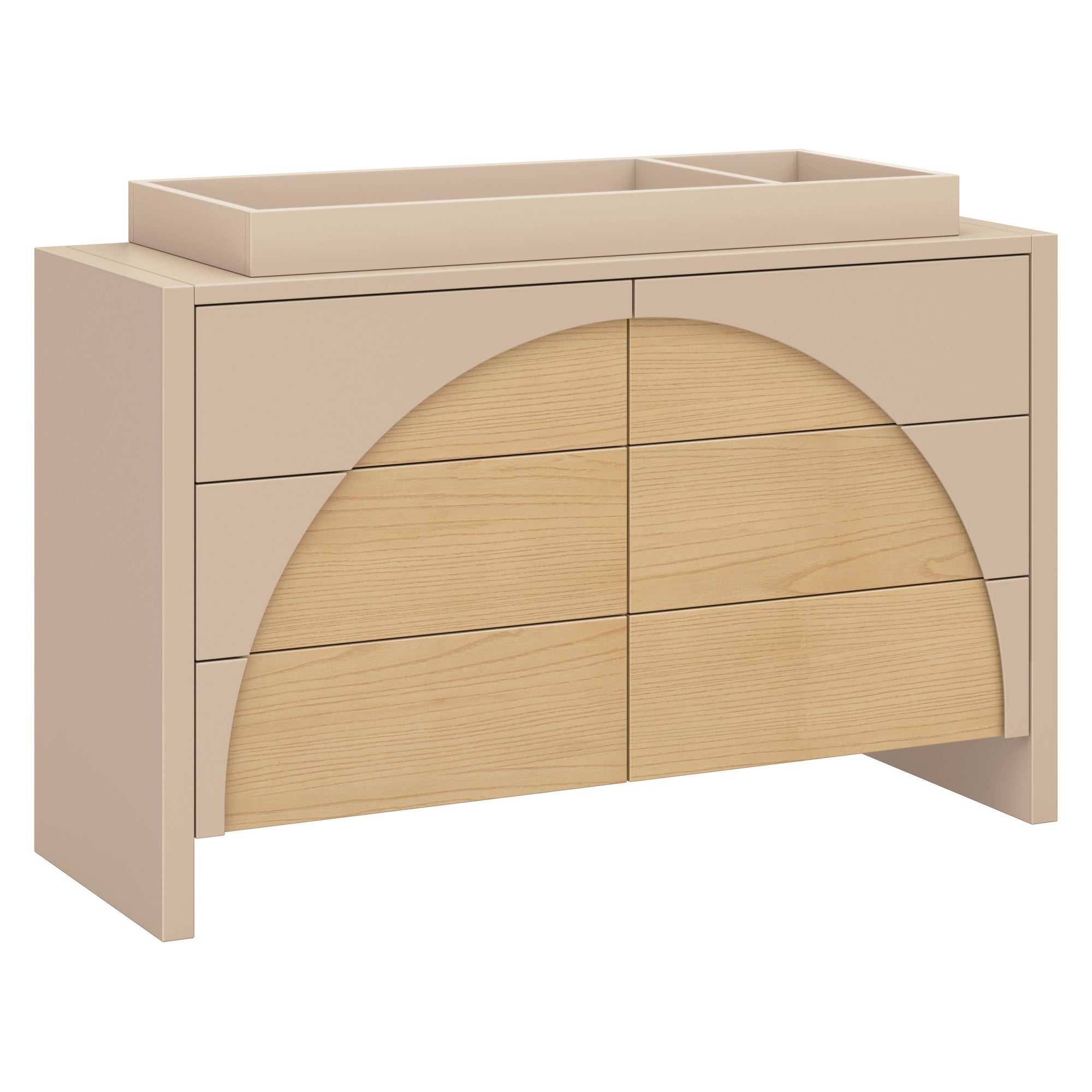 M30216TPESH,Babyletto,Moab 6-Drawer Assembled Dresser in Taupe/Ash