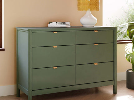 M25616FRGR,Babyletto,Bondi 6-Drawer Assembled Dresser in Forest Green