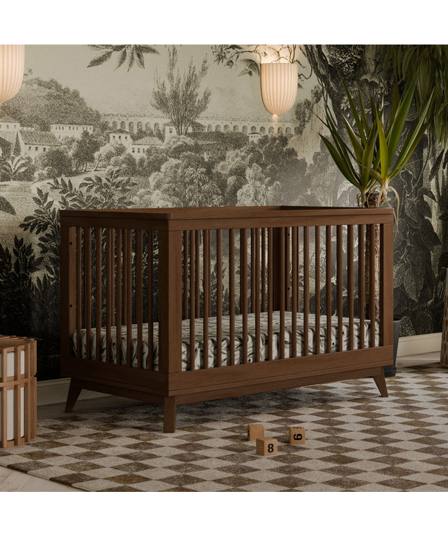 M5801NL,Babyletto,Scoot 3-in-1 Convertible Crib w/Toddler Bed Conversion Kit in Natural Walnut