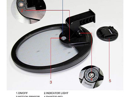 Domex 7 1/2" High Motion Sensor Black Finish Solar LED Flood Light