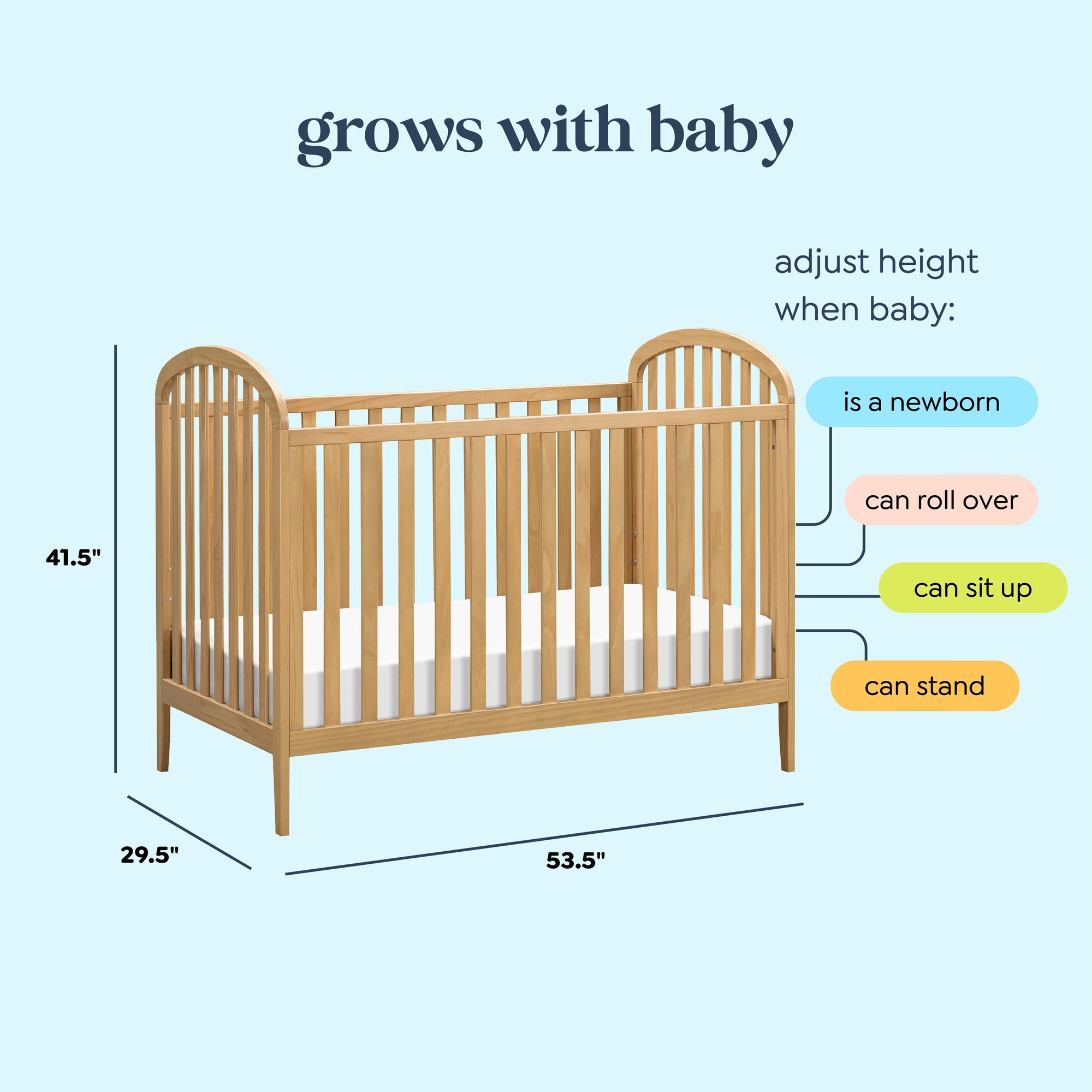 M23901HY,DaVinci,Beau 3-in-1 Convertible Crib in Honey