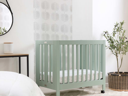 M6698LS,Babyletto,Origami Mini Crib in Light Sage