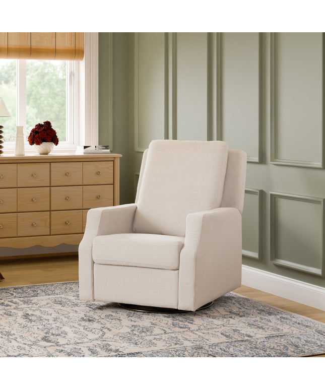M22287PCMEW,Namesake,Crewe Recliner and Swivel Glider in Performance Cream Eco-Weave