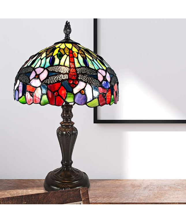 Dragonfly Bounty 20"H Fieldstone Bronze Accent Table Lamp