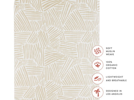 T29233,Babyletto,Oat Stripe Muslin All-Stages Midi Crib Sheet in GOTS Certified Organic Cotton