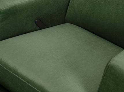 M22287FGVLB,Namesake,Crewe Recliner and Swivel Glider in Forest Green Velvet w/Light Wood Base