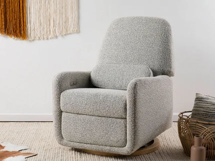Arc Electronic Recliner and Swivel Glider in Boucle with USB port
