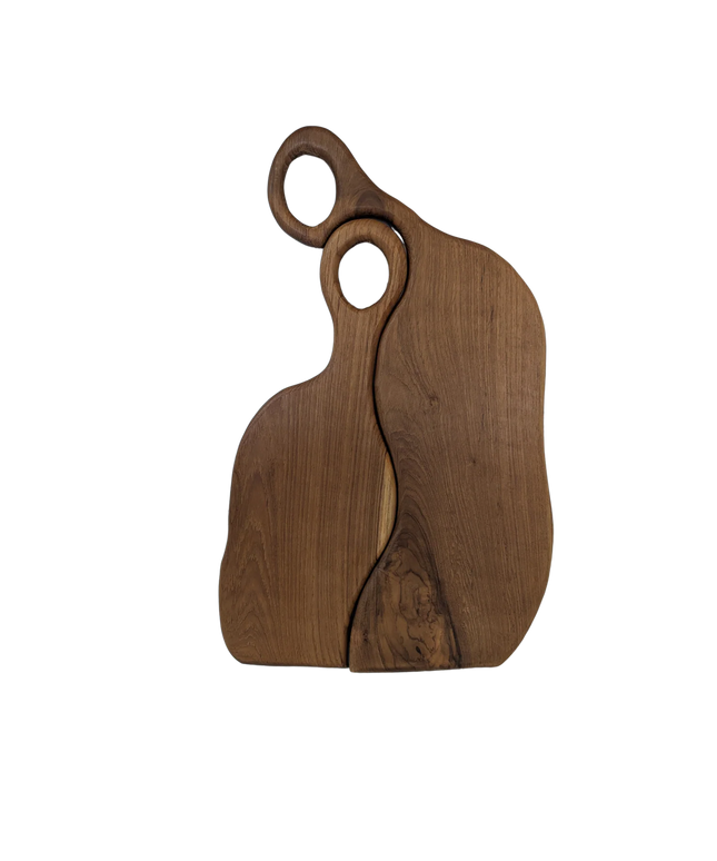 The Duo Teak Wood Charcuterie Cutting Board