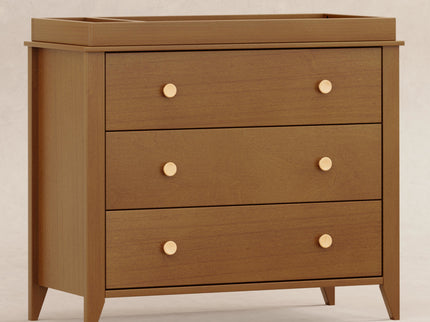 M10323CTN,Babyletto,Sprout 3-Drawer Changer Dresser in Chestnut and Natural Finish