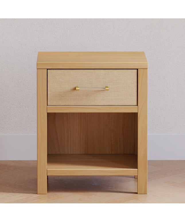 M24860HYPSEW,Namesake,Eloise Nightstand  Assembled in Honey & Performance Sand Eco-Weave