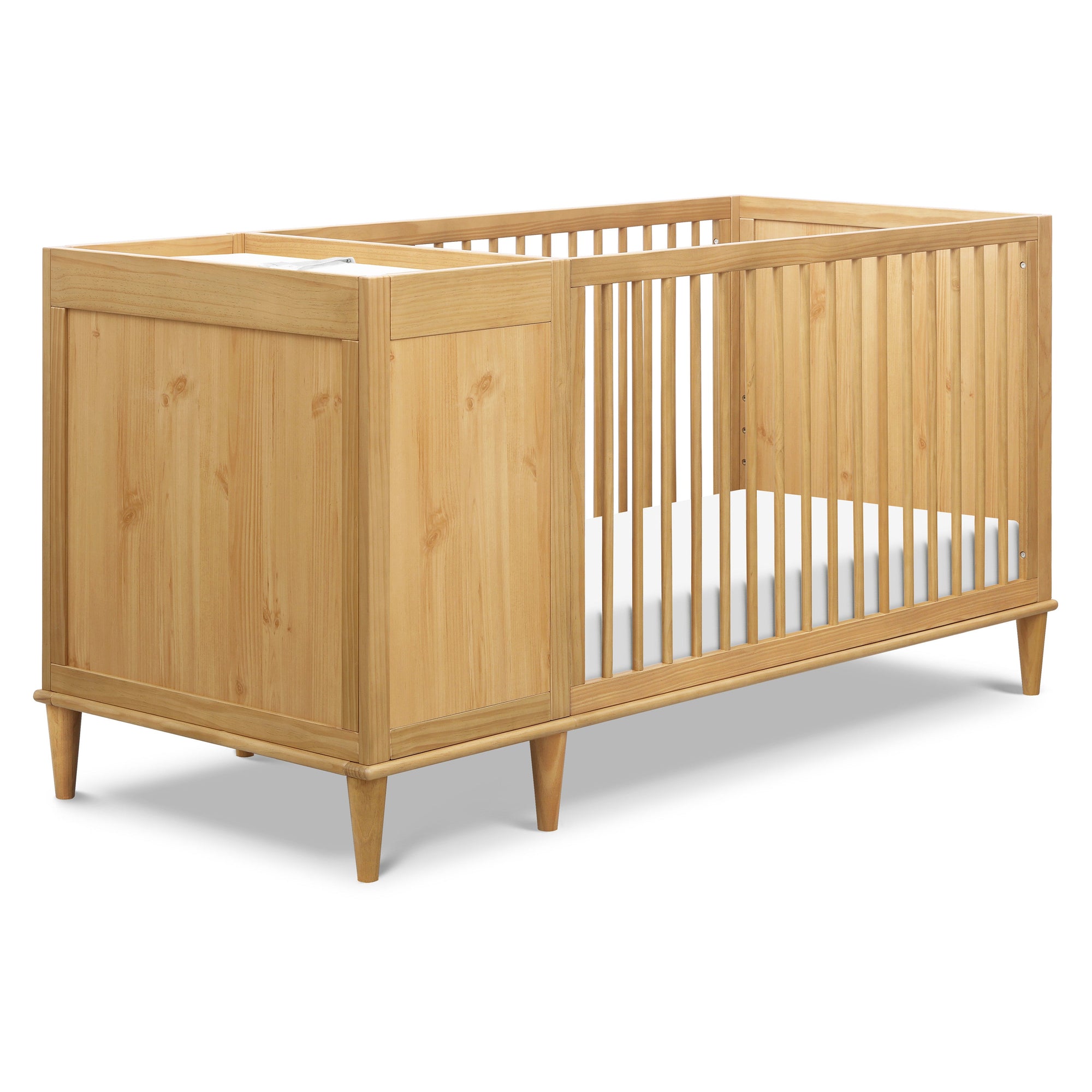 W4991HY,DaVinci,Marley Convertible 3-in-1 Crib and Changer Combo in Honey