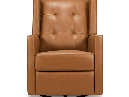 M21287VTL,DaVinci,Maddox recliner and swivel glider in Vegan Tan Leather