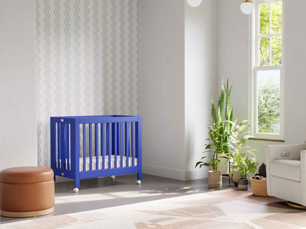 M6698CBT,Babyletto,Origami Mini Crib in Cobalt