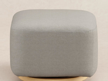 M26385PGEWLB,Babyletto,Kiwi Gliding Ottoman in Performance Grey Eco-Weave w/ Light Wood Base