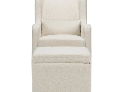 F18787WB,Carter's,Adrian Swivel Glider with Storage Ottoman in Ivory Boucle