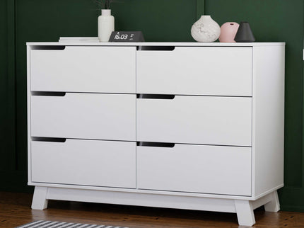 M4216W,Babyletto,Hudson 6-Drawer Double Dresser  Assembled in White Finish