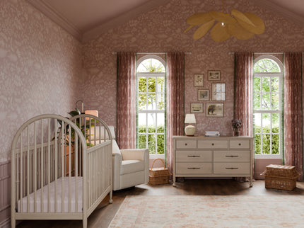 M31401WP,Namesake,Alouette 3-in-1 Convertible Spindle Crib in Washed Pine