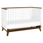 M5801WNL,Babyletto,Scoot 3-in-1 Convertible Crib w/ToddlerBed Conversion Kit in White/NaturalWalnut