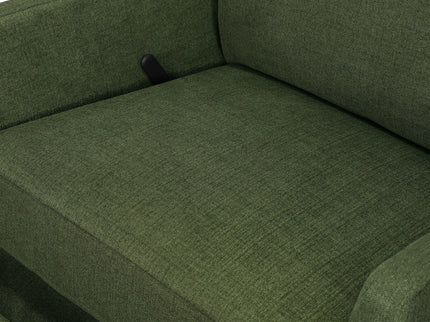 F24687PFGL,Carter's,Ethan Swivel Recliner in Performance Forest Green Linen