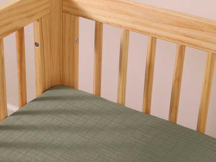 T29733MCA,Babyletto,Matcha Muslin All-Stages Midi Crib Sheet in GOTS Certified Organic Cotton
