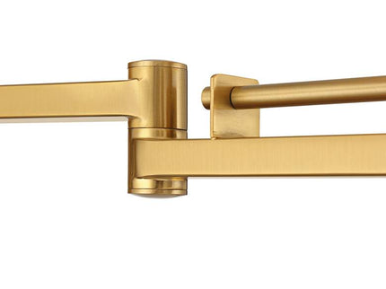 Easley 15" High Warm Gold Plug-In Swing Arm Wall Lamp Set of 2