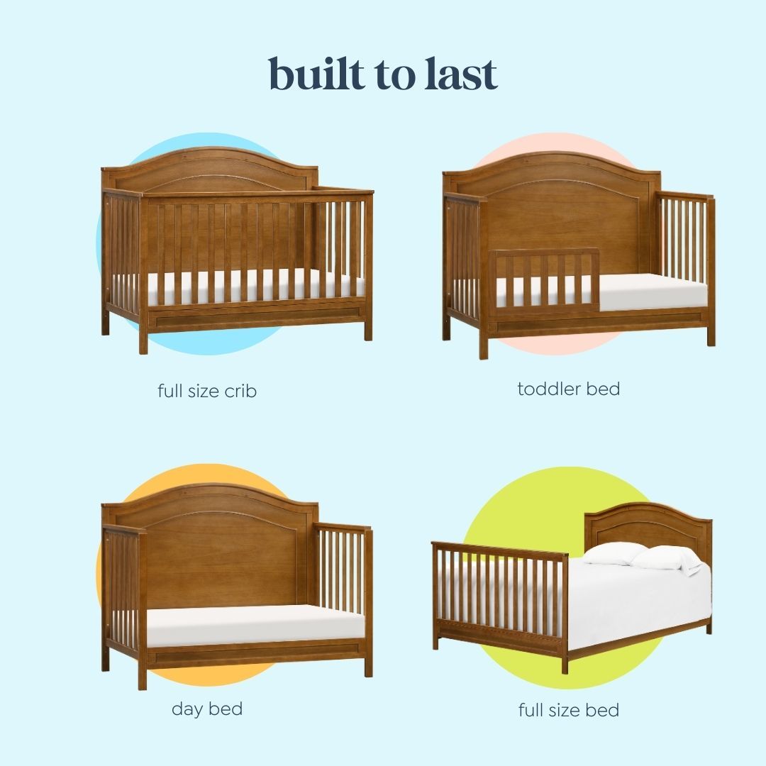 M12801CT,DaVinci,Charlie 4-in-1 Convertible Crib in Chestnut
