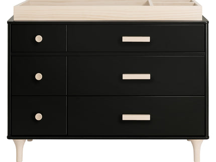 M9016BNX,Babyletto,Lolly 6-Drawer Double Dresser  Assembled in Black/Washed natural