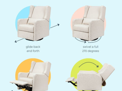 F19587PCM,Carter's,Arlo Recliner and Swivel Glider in Performance Cream Linen