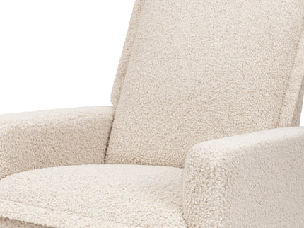 M20977AT,Babyletto,Cali Flange Gliding Swivel Recliner in Almond Teddy Loop