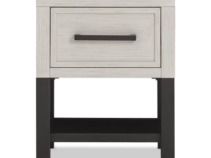 B25860WDF,Monogram by Namesake,Newbern Nightstand  Assembled in White Driftwood