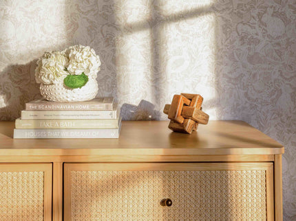 M23716HYHC,Namesake,Marin with Cane 6 Drawer Assembled Dresser in Honey and Honey Cane