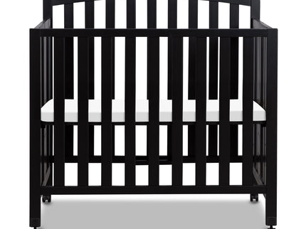 M18198E,DaVinci,Dylan Folding Portable 3-in-1 MiniCrib and TwinBed in Ebony