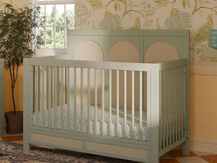 M24801FSPSEW,Namesake,Eloise 4-in-1 Convertible Crib in French Sage and Performance Sand Eco-Weave