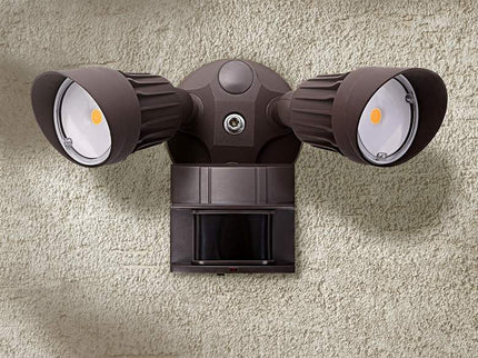 Eco-Star 13" Wide Bronze Finish Motion Sensor LED Security Light